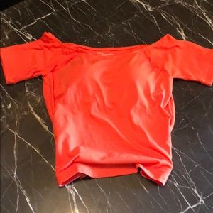 Soft Surrounding Shirt Orange Built-IN Bra 38D